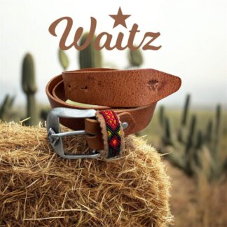 YUMA cognac soft leather belt