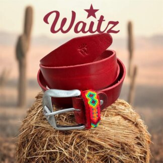 YUMA Red soft leather belt